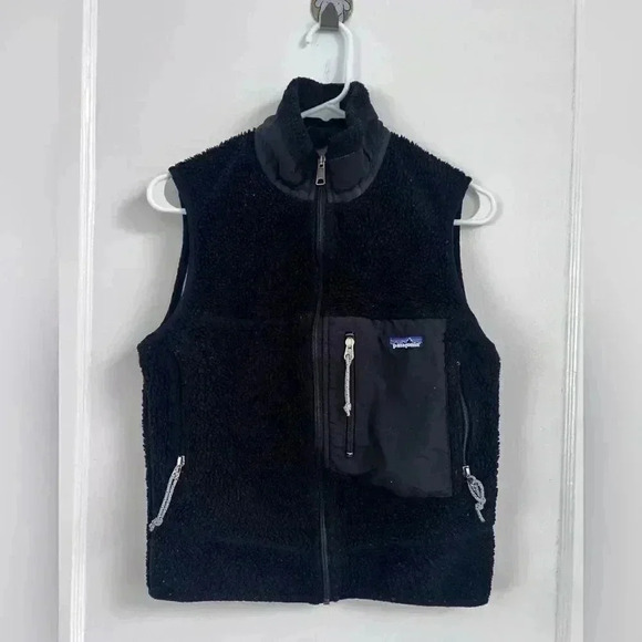 Vintage Y2K 2000s Patagonia Black Retro Fleece Jacket RARE - Picture 1 of 5